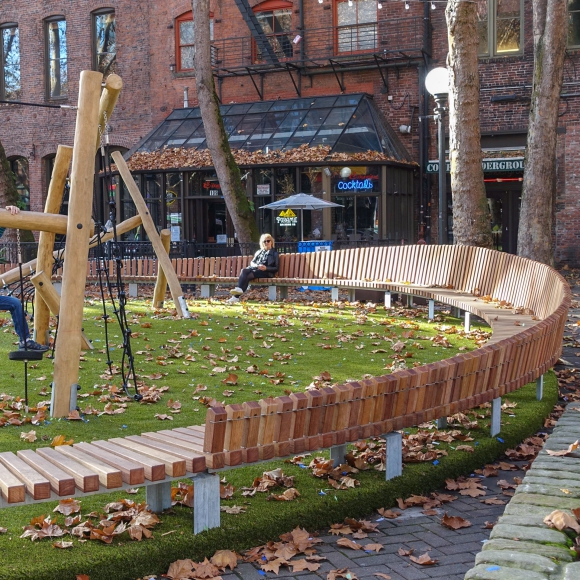 Curved park sales bench